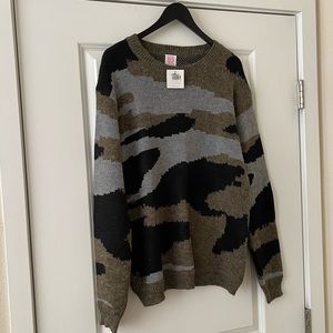 Camo knit sweater